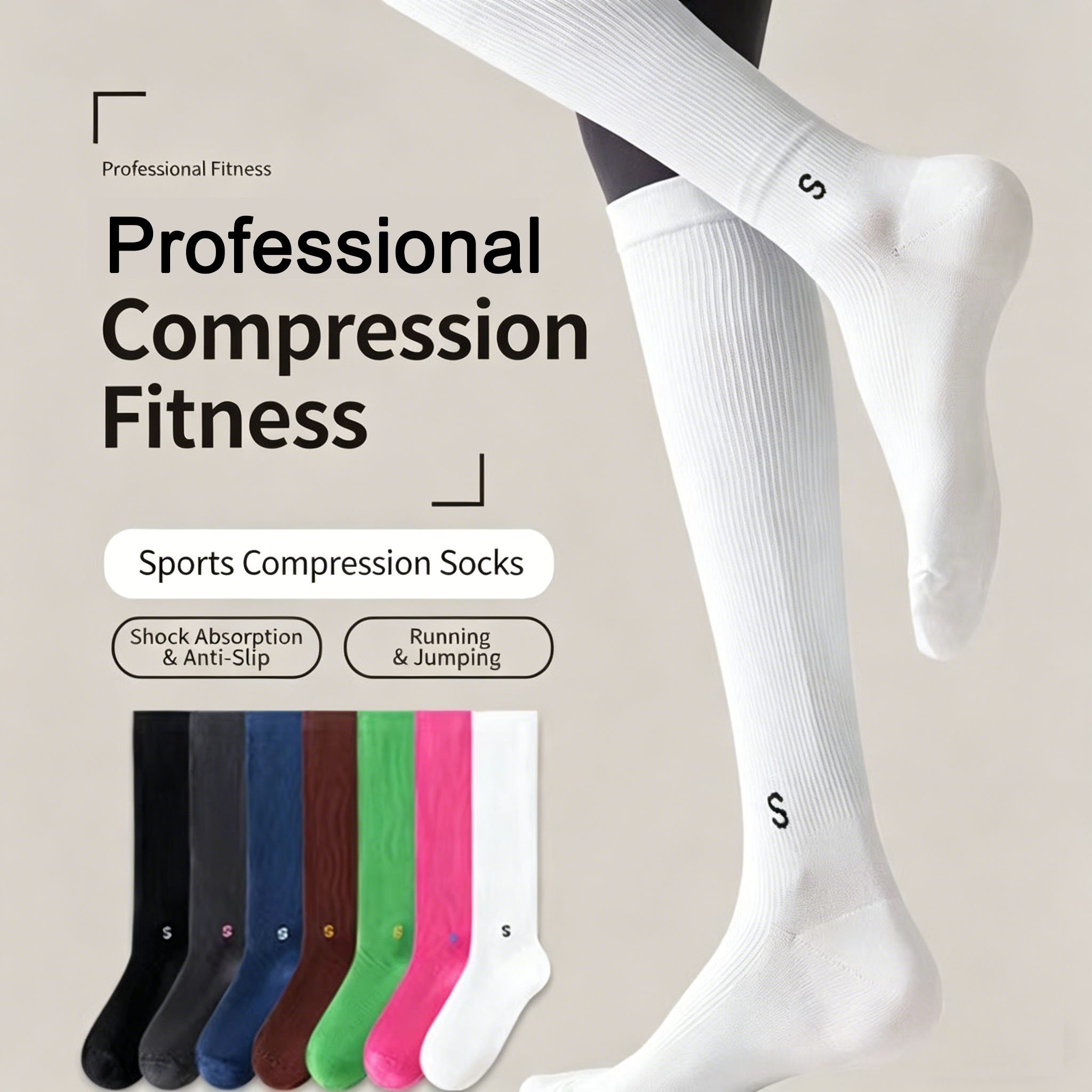 Compression Sock Medical - Chaussettes de compression sportives professionnelles pour