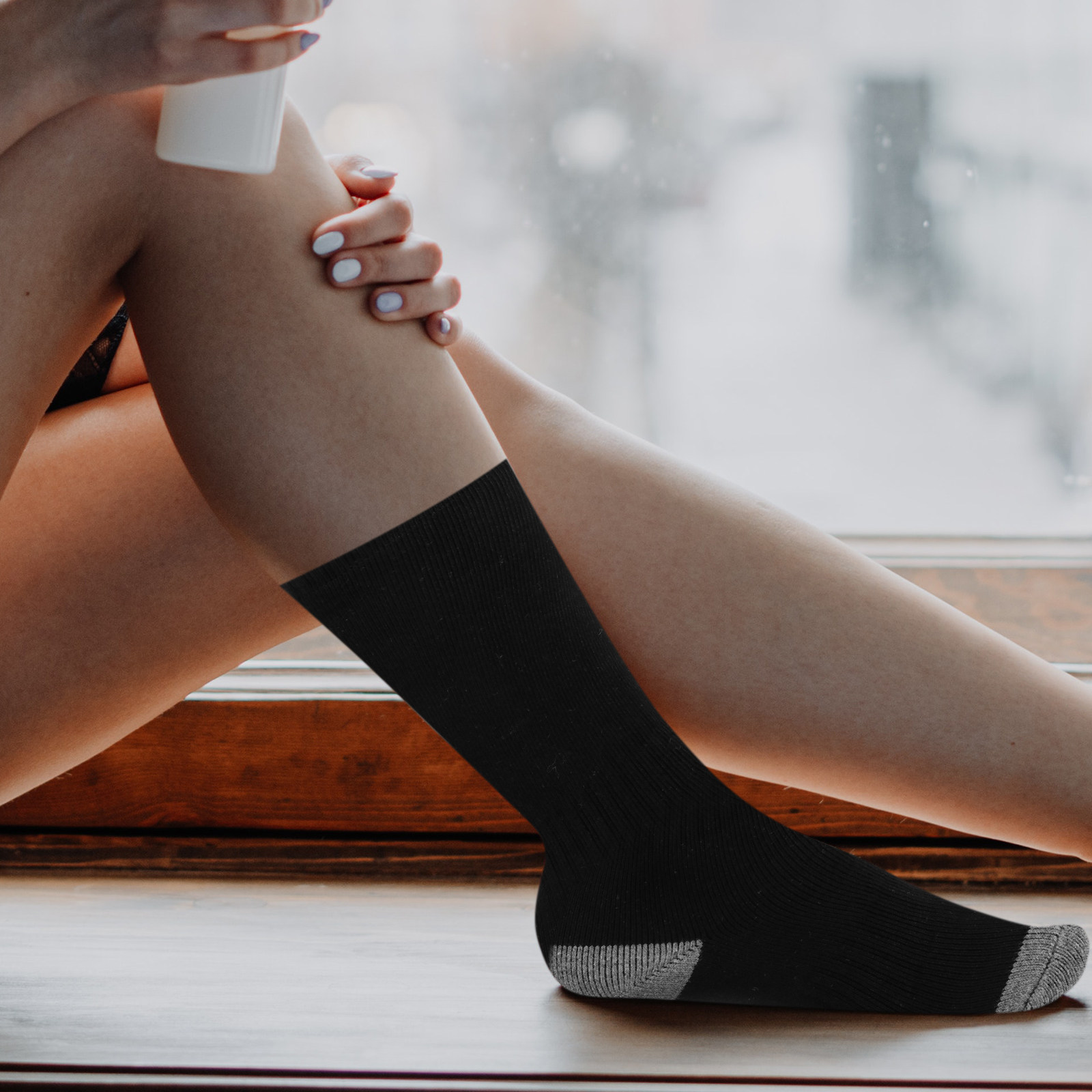 Thermal Sock Winter - 1 paire de chaussettes chauffantes électriques,