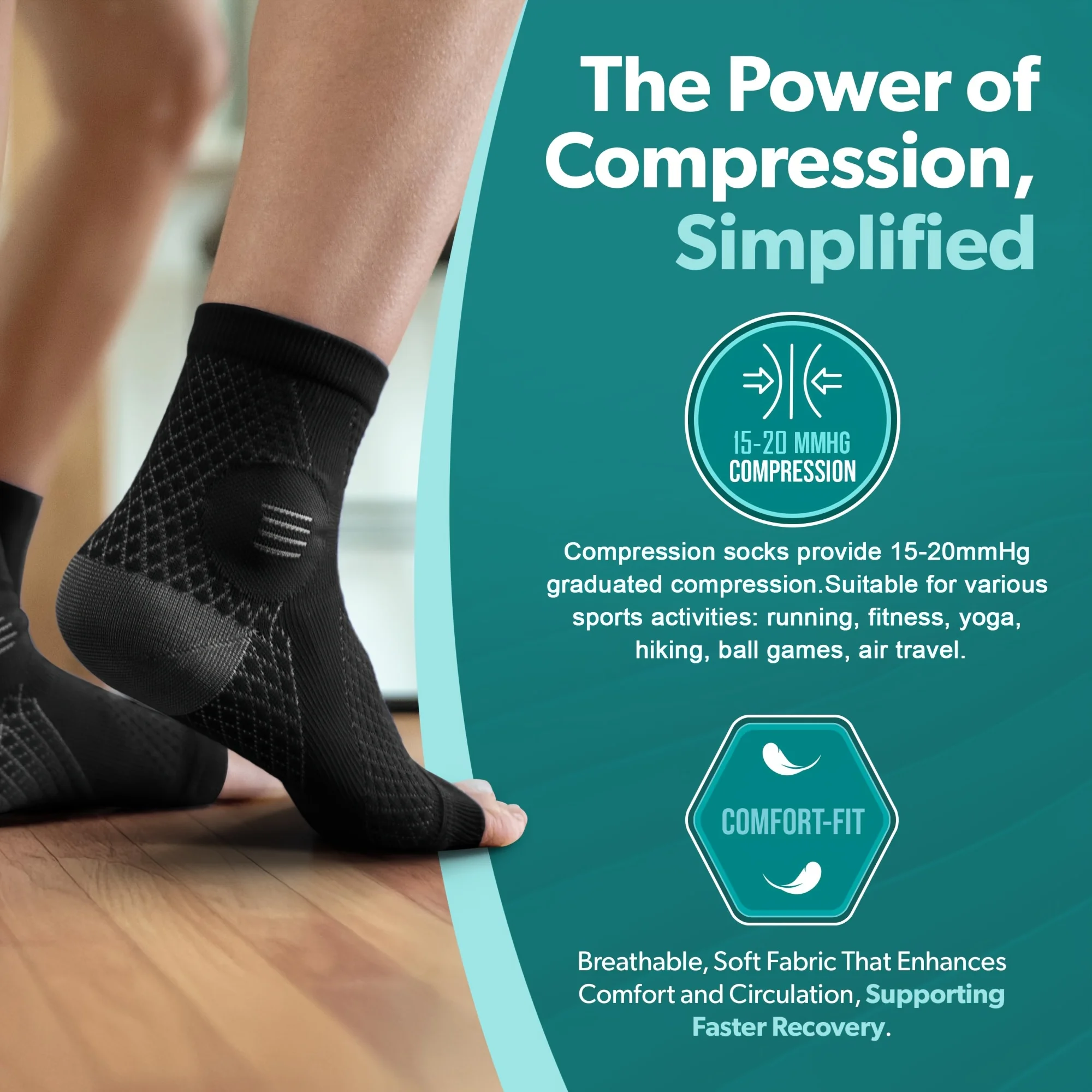 1 Paire de Manchons de Compres - Ankle Brace Sock avis et prix
